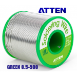 ATTEN Soldering Wire Green 0.5-500 κόλληση RoHS για ηλεκτρικό κολλητήρι ή αερίου 0.5mm 500gr Sn99.3 Cu0.7 για χειροτεχνίες και μοντελισμό